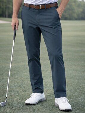 Golf Pants Mens 34x32 Gray Stretch Slim Fit Performance Athleisure UPF50